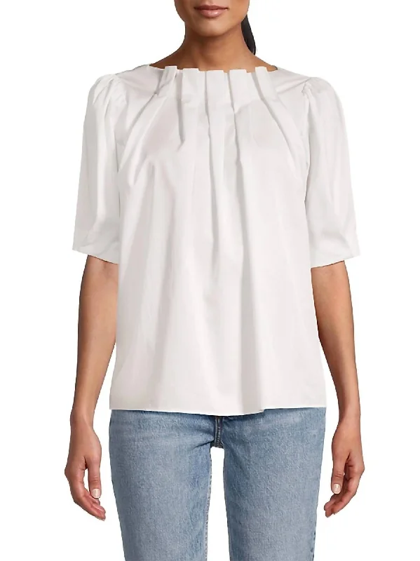 Zaylee Blouse In White Trend Leading Collection