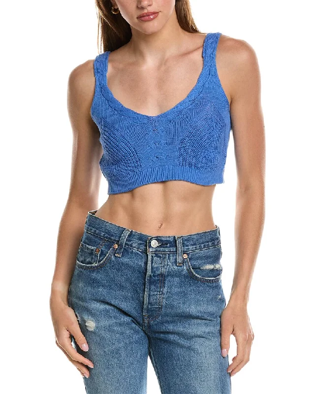 27 Miles Malibu Cable Knit Bra Top Bid Farewell To The Old Season