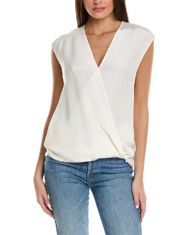 3.1 Phillip Lim Draped Silk Blouse Spring Fashion