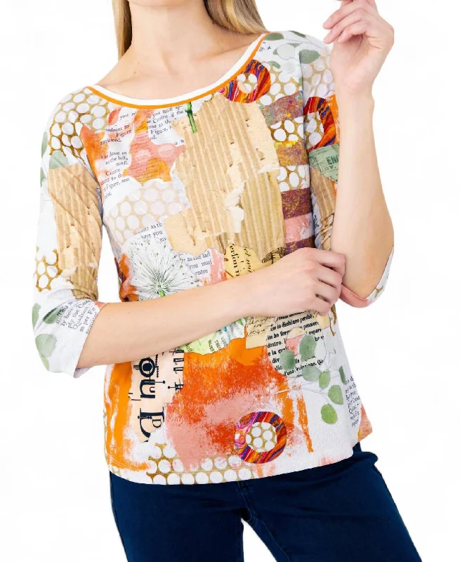 Abstract Pleated Summer Top In Dandelion Multi Print From Casual To Classy