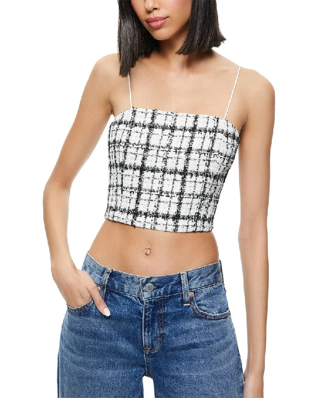 alice + olivia Ceresi Spaghetti Strap Crop Top Flash Sales