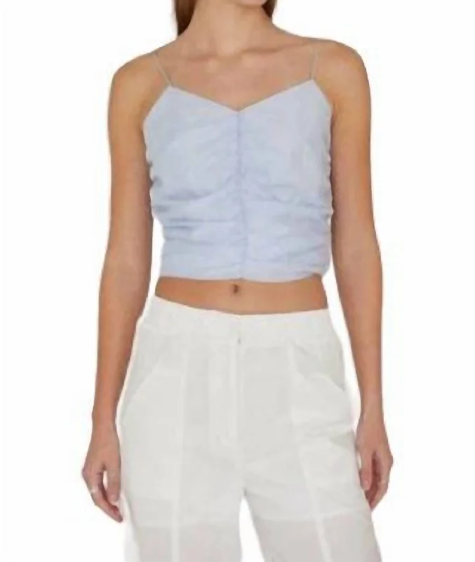 Alice Sheer Tank Top In Blue Flash Sales