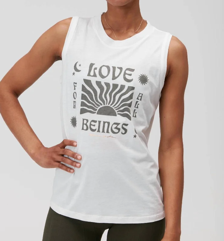 All Beings Essential Tank Top In Stone Trend Leading Collection