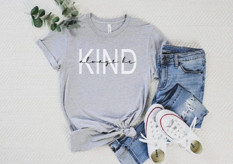 Always Be Kind Tee In Grey Disco - Inspired Retro Dance Look