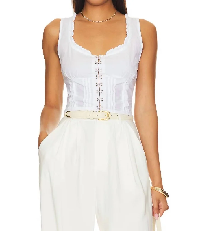 Amelia Corset Top In White Innovate Your Wardrobe