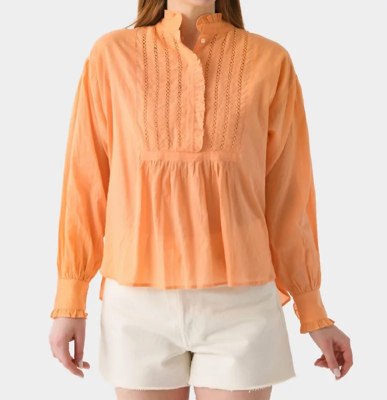 Anna Victorian Blouse In Tangerine Spring Fashion