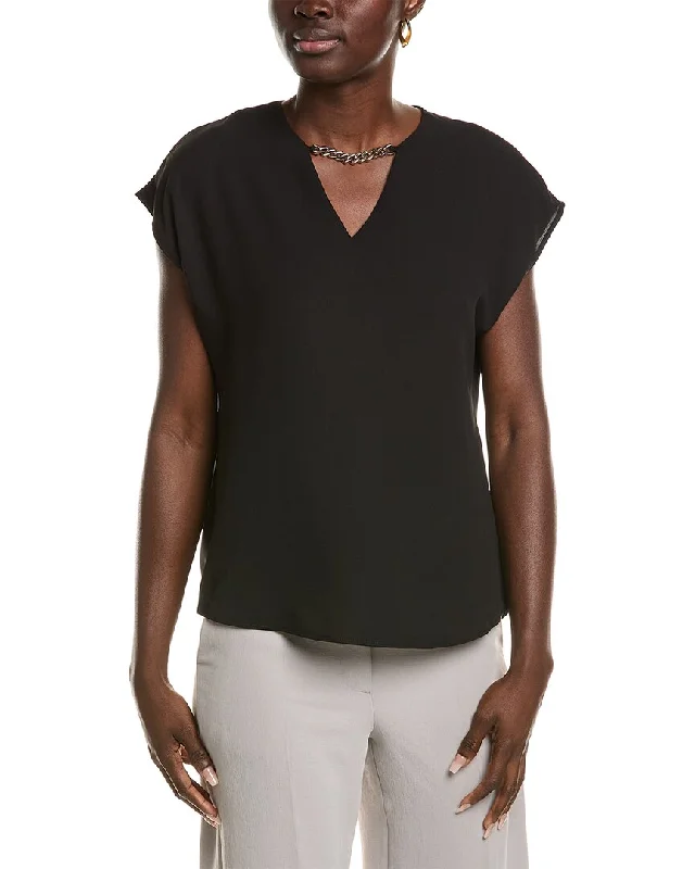 Anne Klein V-Neck Blouse Odd Size Clearance Sale