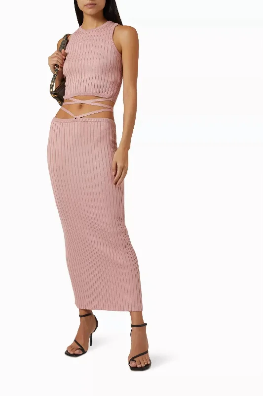 Aria Knit Crop Tank In Dusty Pink Chic Wardrobe Essentials