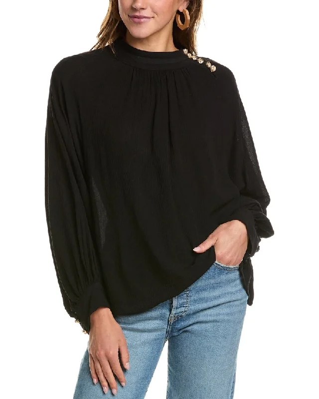 ba&sh Balloon Sleeve Blouse Spring Fashion