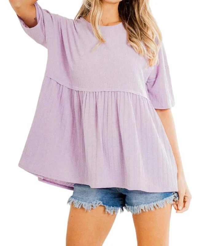 Babydoll Top In Lavender Stylish Savings