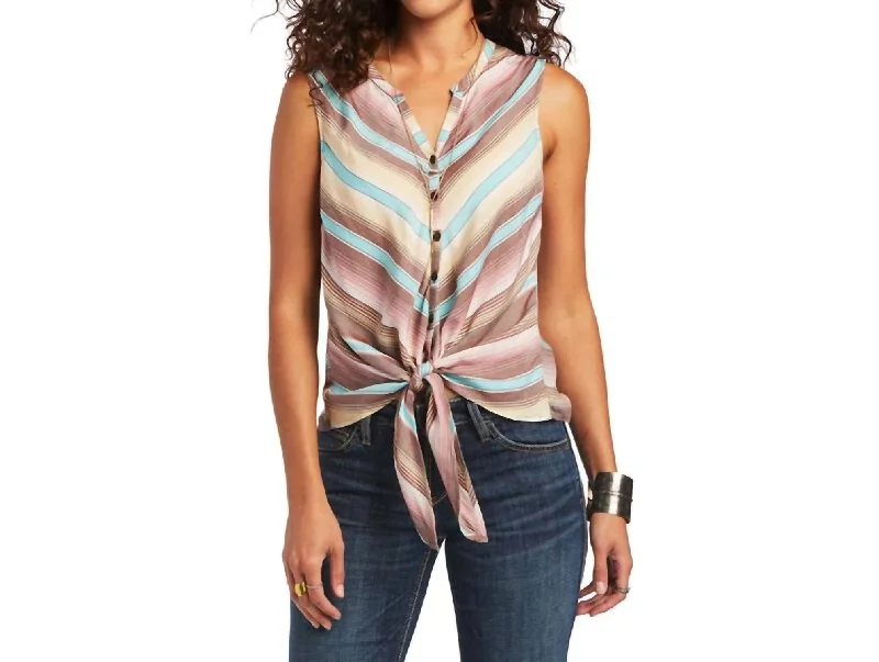 Baja Sleeveless Tank In Serape Stripe Seasonal Trends