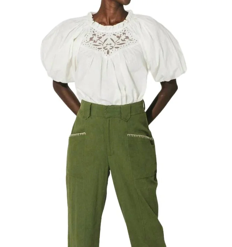 Baylor Blouse In White Find Your Unique Flair