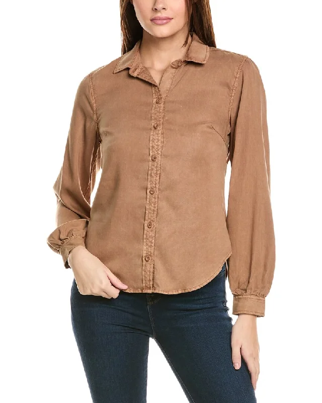 Bella Dahl Fitted Button Down Shirt Feminine Soft - Hued Look