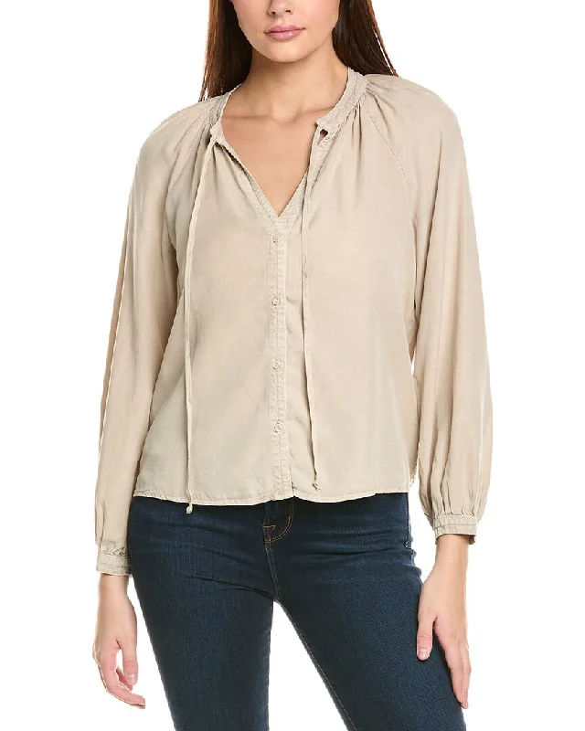 Bella Dahl Full Sleeve Raglan Button Down Shirt Classic Charm