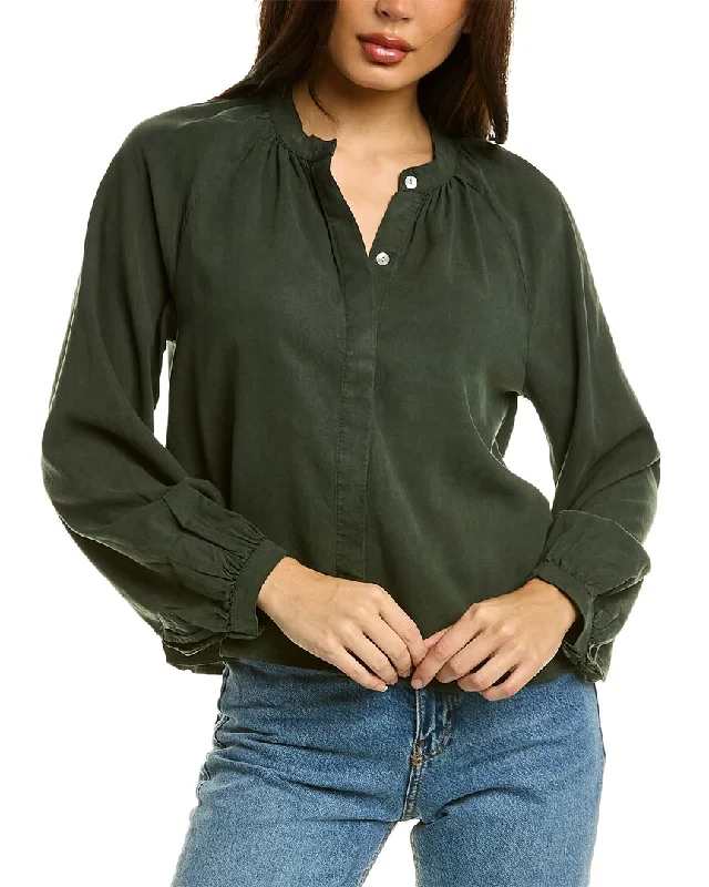 Bella Dahl Shirred Raglan Shirt Huge Discounts This Week