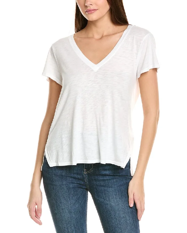 Bella Dahl Side Slit V-Neck T-Shirt Effortless Grace