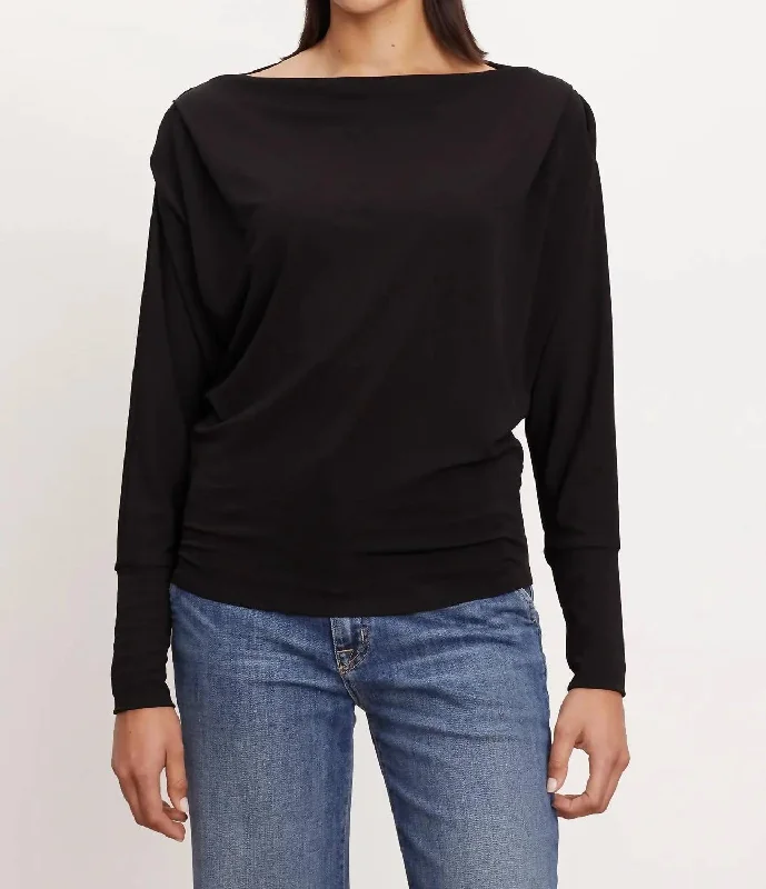 Bess Dolman Top In Black Bid Farewell To The Old Season