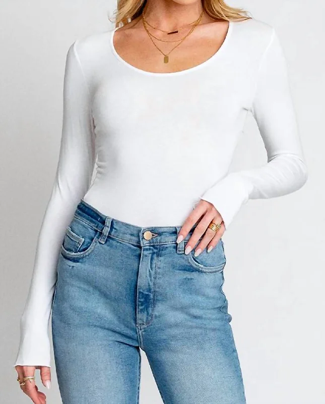 Bethenny Bodysuit In Cream Comfort Centric Apparel