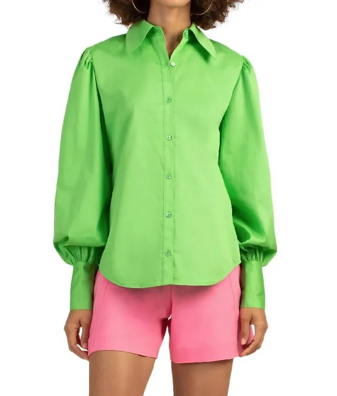 Blair Long Sleeve Top In Vert Trendy Attire For Her