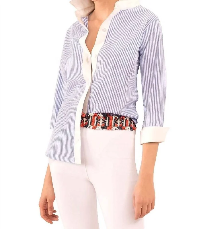 Boyfriend Shirt In Periwinkle Trend Setting Threads