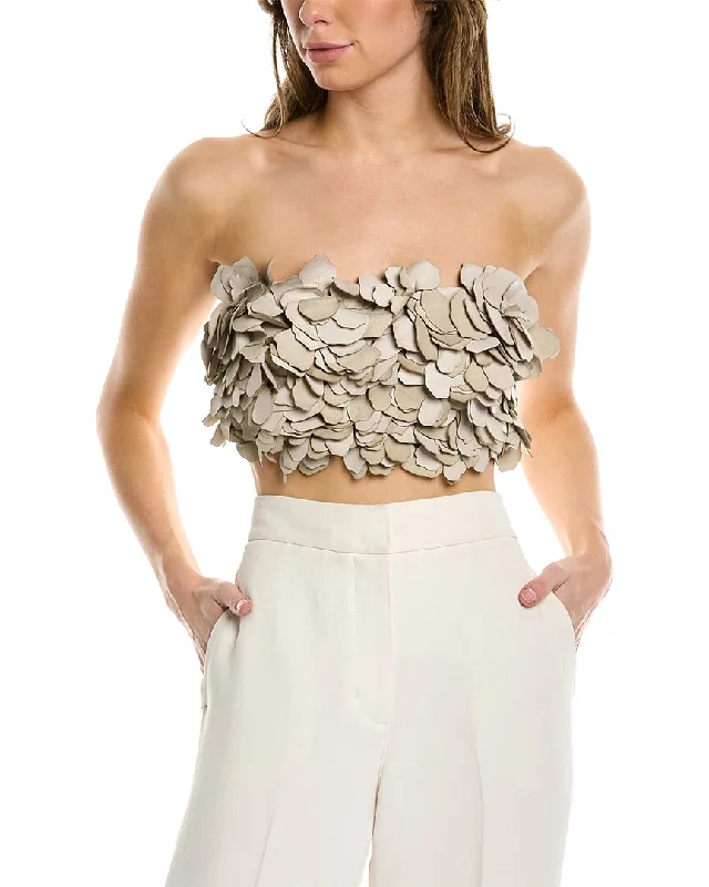 Brunello Cucinelli Bandeau Leather Top End Of Season Sale