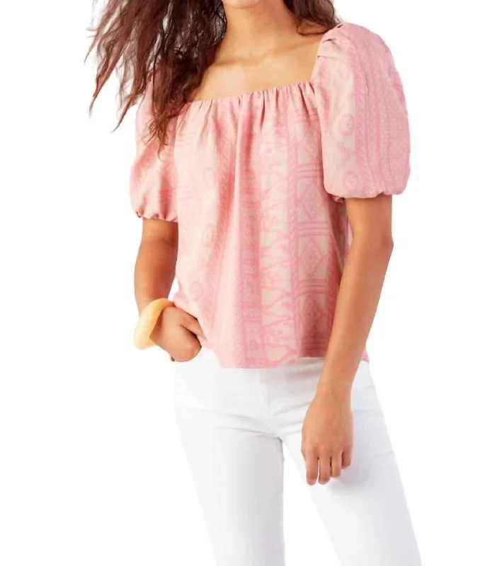 Bubble Top In Ethnic Jacquard Chic And Trendy