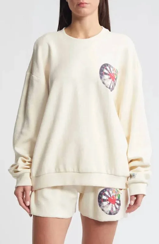 Bullseye Kara Sweatshirt In Beige Summer Fashion