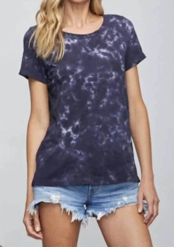 Cannon T-Shirt In Navy Cloud Wash Insane Discount Onslaught