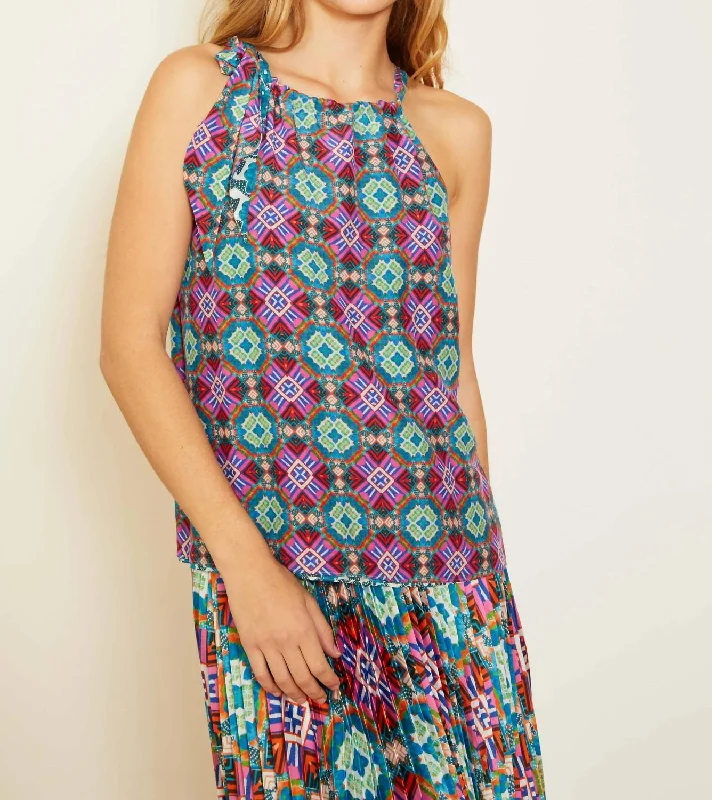 Caroline Top In Kaleidoscope Batik Latest Fashion