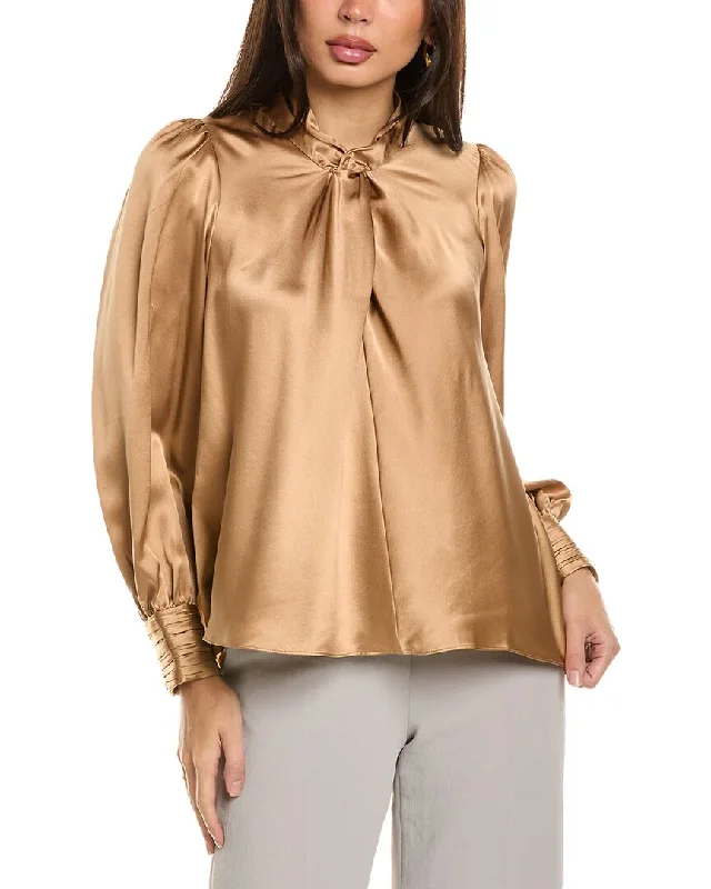 Cinq à Sept Brigette Silk Top Latest Trends