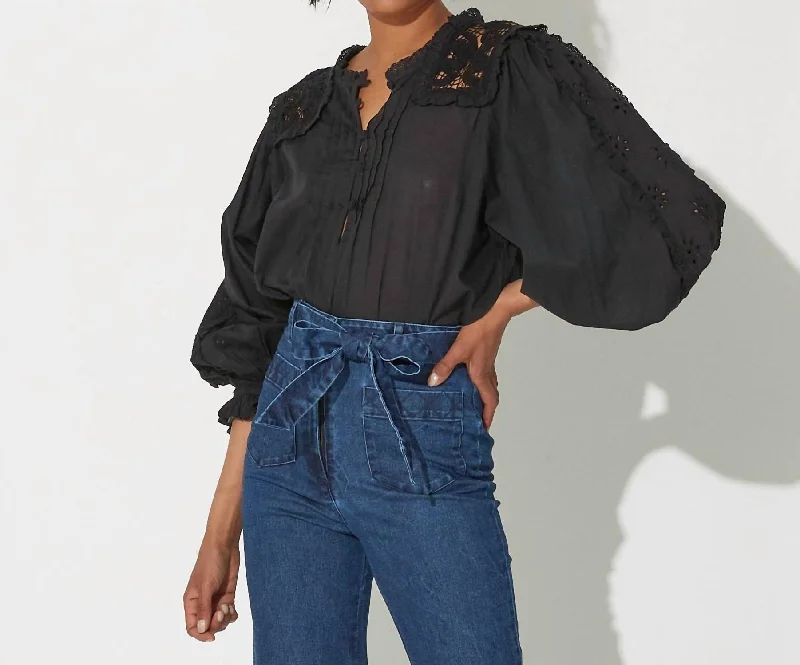 Claudia Blouse In Black All Season Fashion Collection