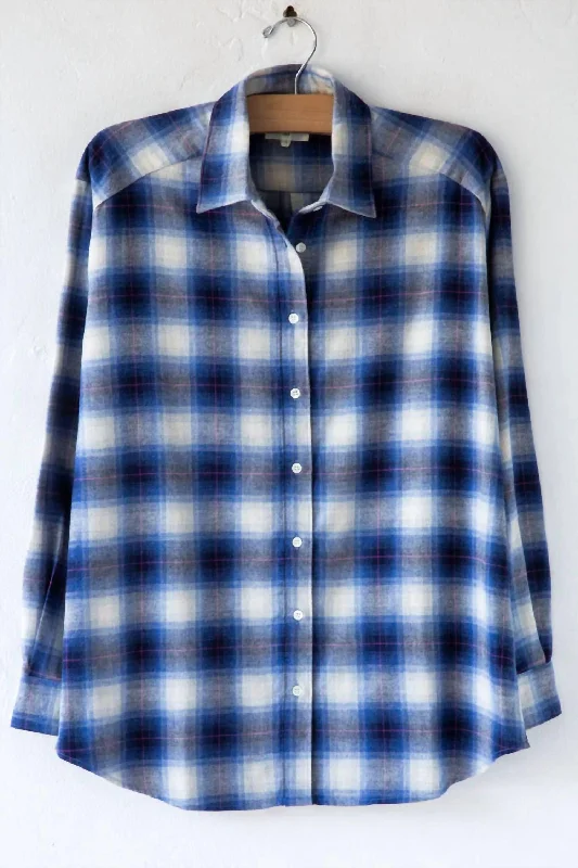 Coraz Button Down In Blue Plaid Comfortable Clothes