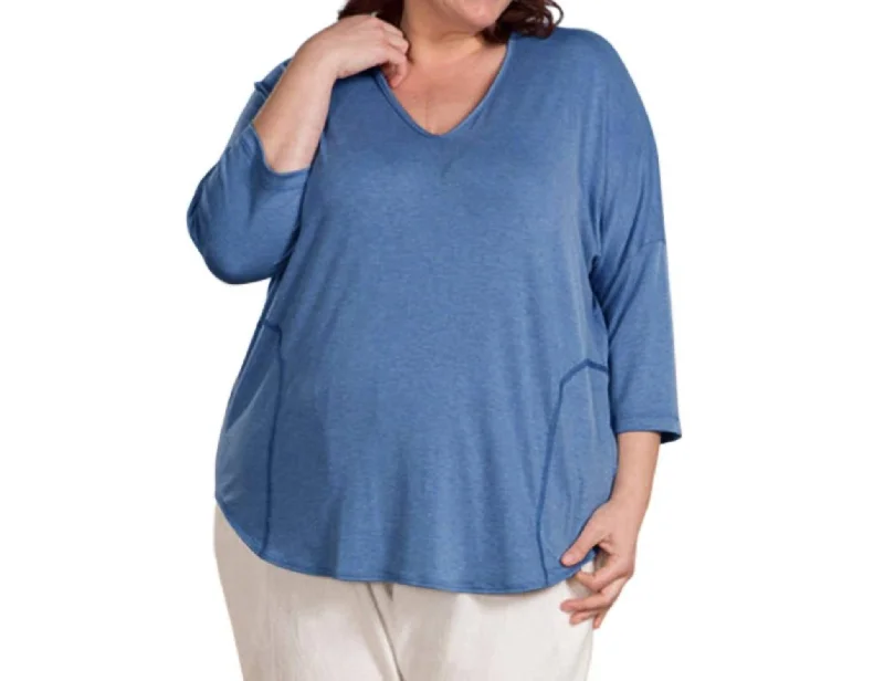 Cotati Tee - Plus In Blue Big Discounts