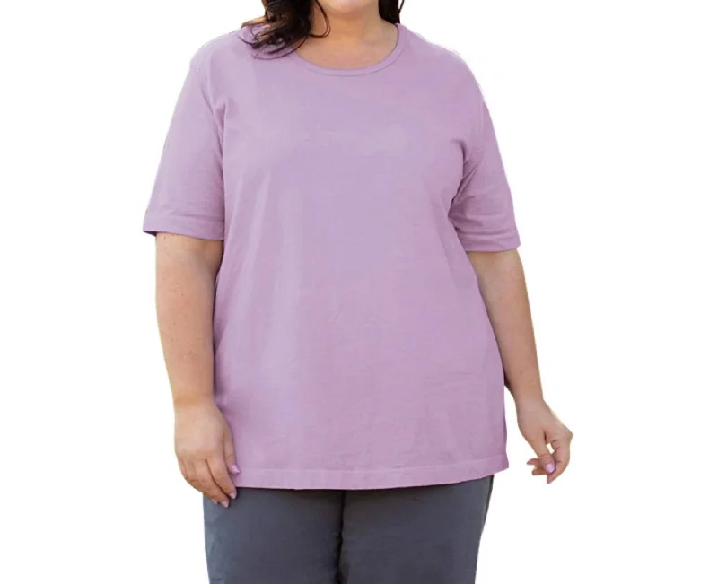 Cotton Short Sleeve Tee - Plus In French Lilac Special Offer For You