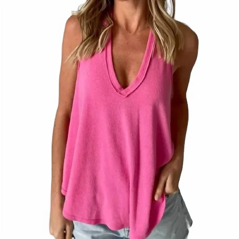 Crepe Hacci Racerback Top In Pink Wardrobe Update