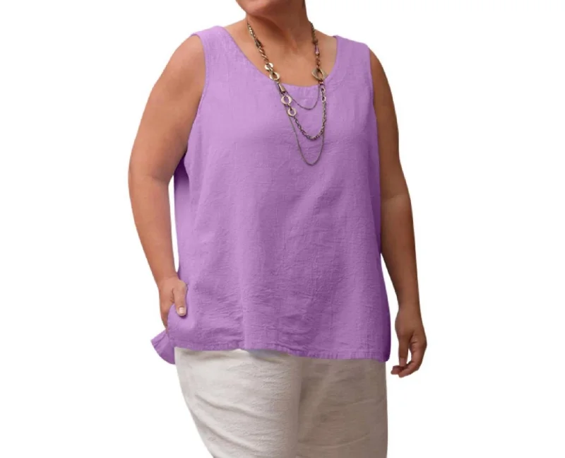 Crinkle Cotton Sleeveless Top - Plus In Urchin Fashion Sale