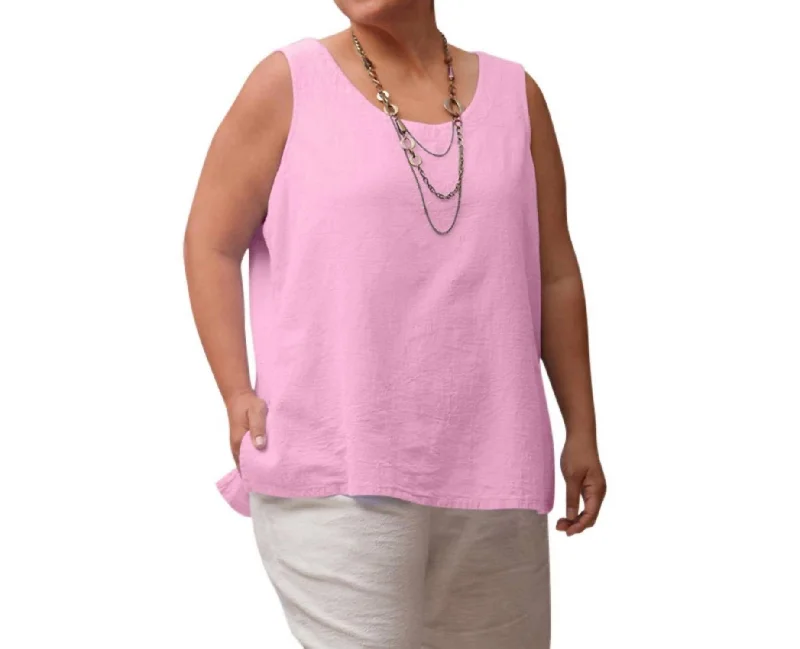 Crinkle Cotton Sleeveless Top - Plus In Zephyr Chic Style