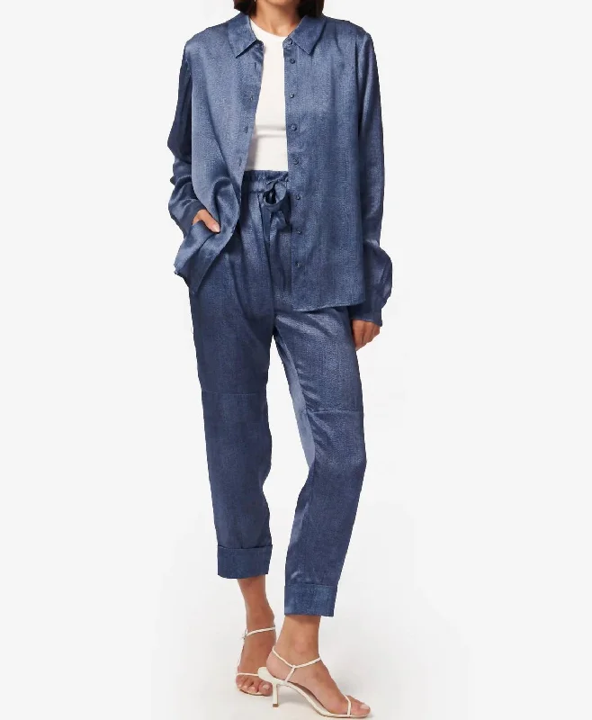 Crosby Blouse In Raw Denim Fresh Styles, Fresh Deals