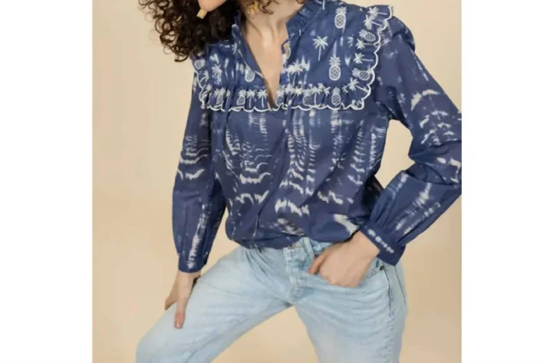 Daisy Blouse In Blue Stylish Looks