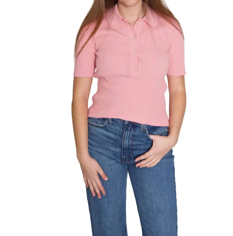 Danae Polo Shirt In Pink Seasonal Fashion