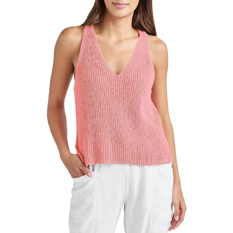 Deirdra Sweater Tank Top In Persimmon Latest Trends