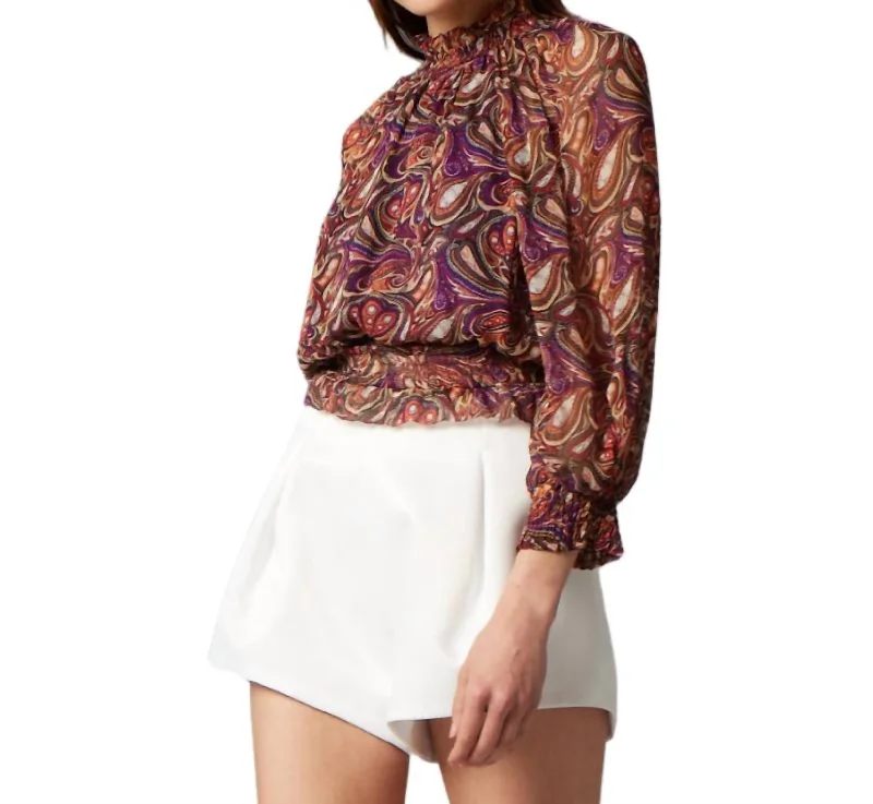 Dell Blouse In Psychedelic Paisley Valentine's Special