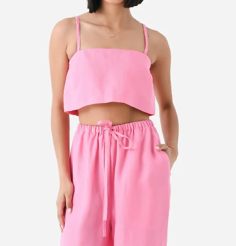 Delphi Bodice Crop Top In Rose Unbeatable Prices