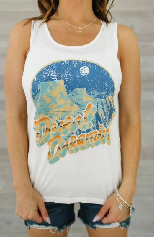 Desert Dreamin Graphic Tank In White Save On Classic Elegant Styles