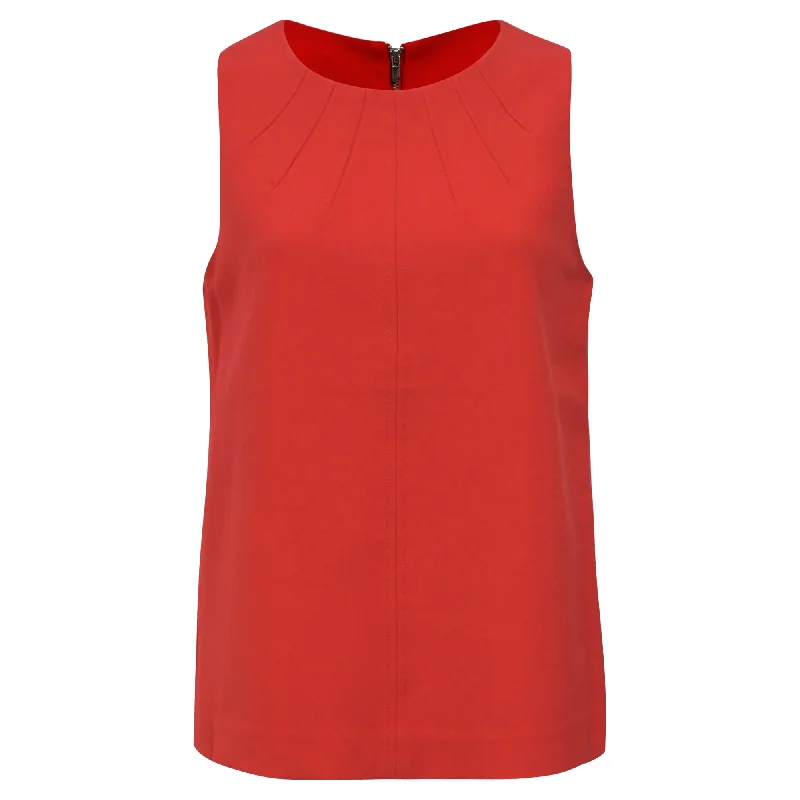 Diane Von Furstenberg Sleeveless Top in Red Polyester Chic And Edgy