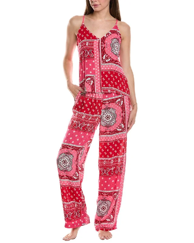 DKNY 2pc Cami & Crop Pant Sleep Set Romantic Detailing