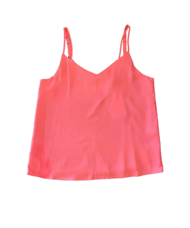 Double Strap Tank Top In Salmon Boho - Chic Festival - Ready Style