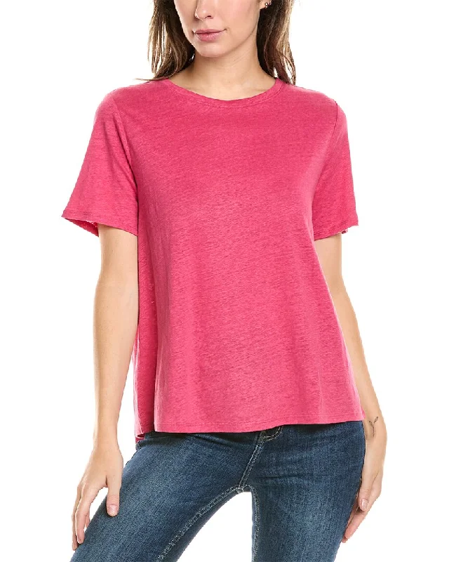 EILEEN FISHER Crewneck Linen T-Shirt Limited Styles