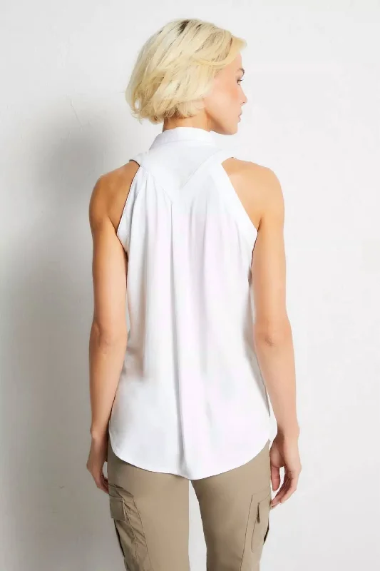 Elise Women's Sleeveless Top In White High End Women's Wear