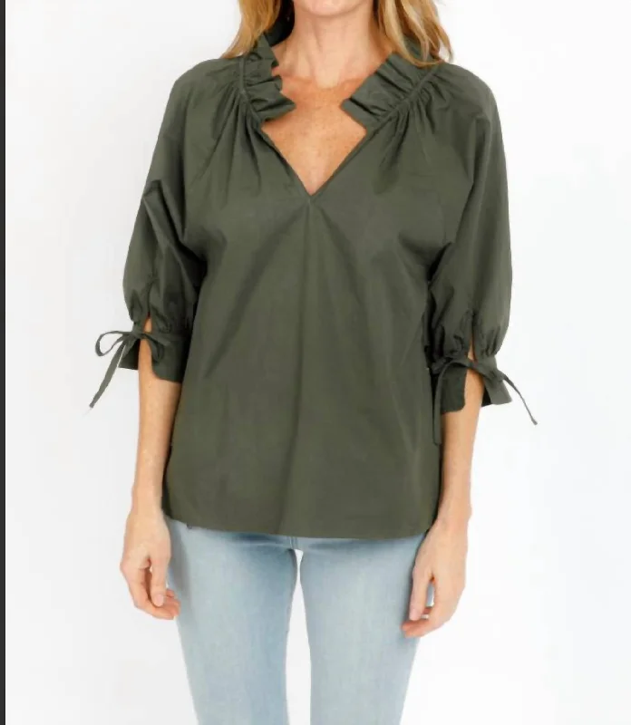 Eloise Blouse In Military Discover Now